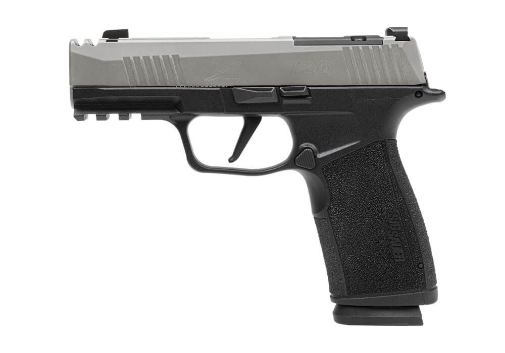 SIG SAUER P365 MACRO COMP 2 TONE STAINLESS 9MM PISTOL O.R. 2-17RD MAGS